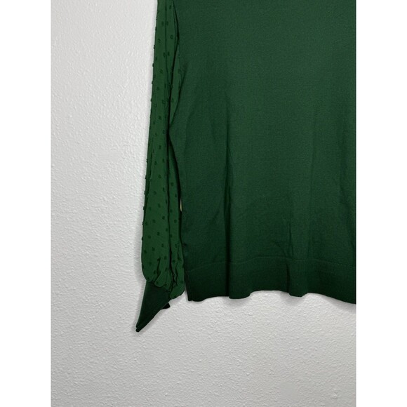 NEW CeCe Women's Crewneck Bobble Detail Long Sleeve Sweater Green NWT Size M - Picture 10 of 14